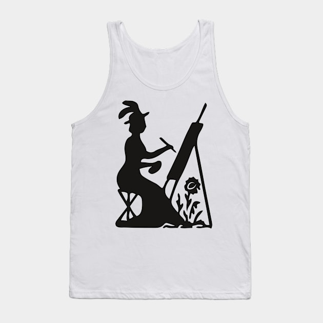 Female artist silhouette Tank Top by Creative Art Store